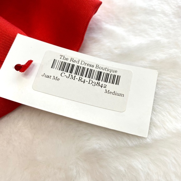 NWT Red Dress Boutique Open Back Red Dress With Bow in Size Medium - Picture 16 of 16
